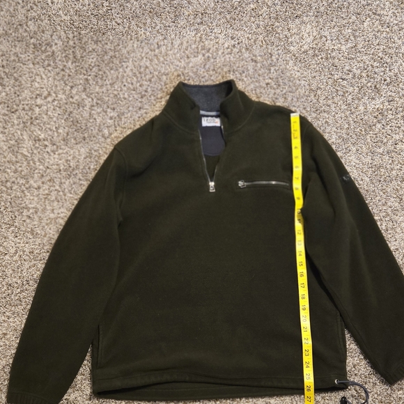 Izod Men's Zip Up Sweater in Dark Olive - Picture 3 of 11